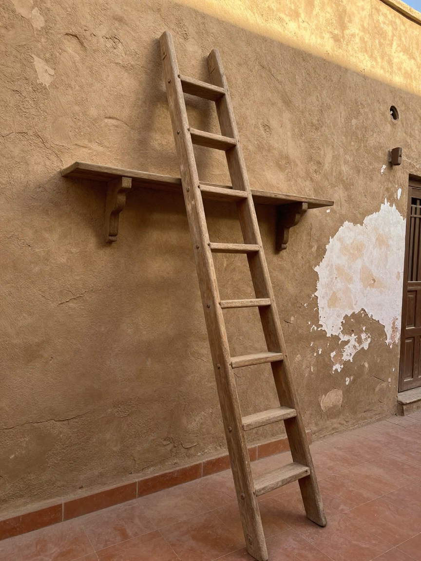 Wooden Ladder in Cairo in in Cairo, Egypt