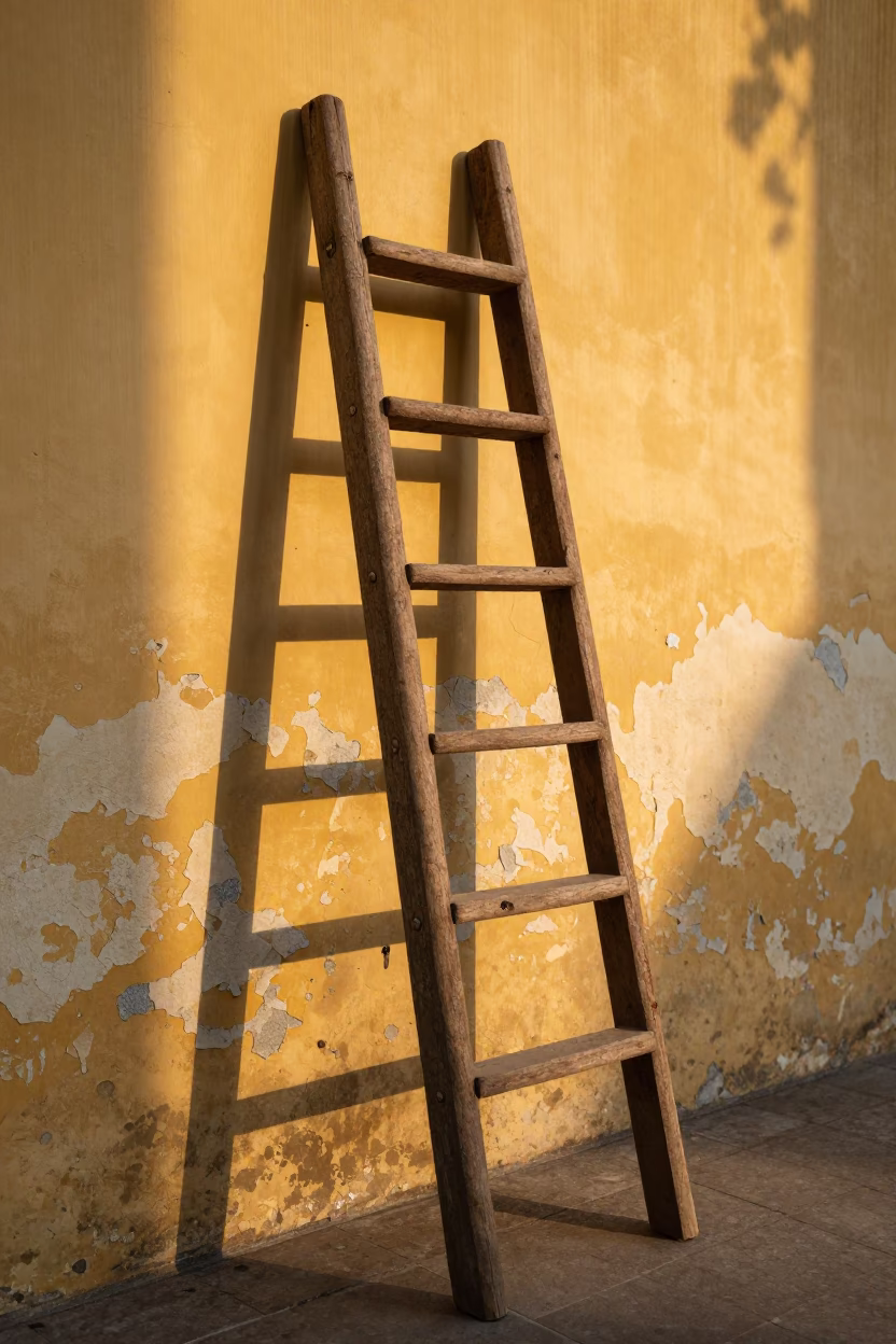 Wooden Ladder in Ho Chi Minh City in in Ho Chi Minh City, Vietnam