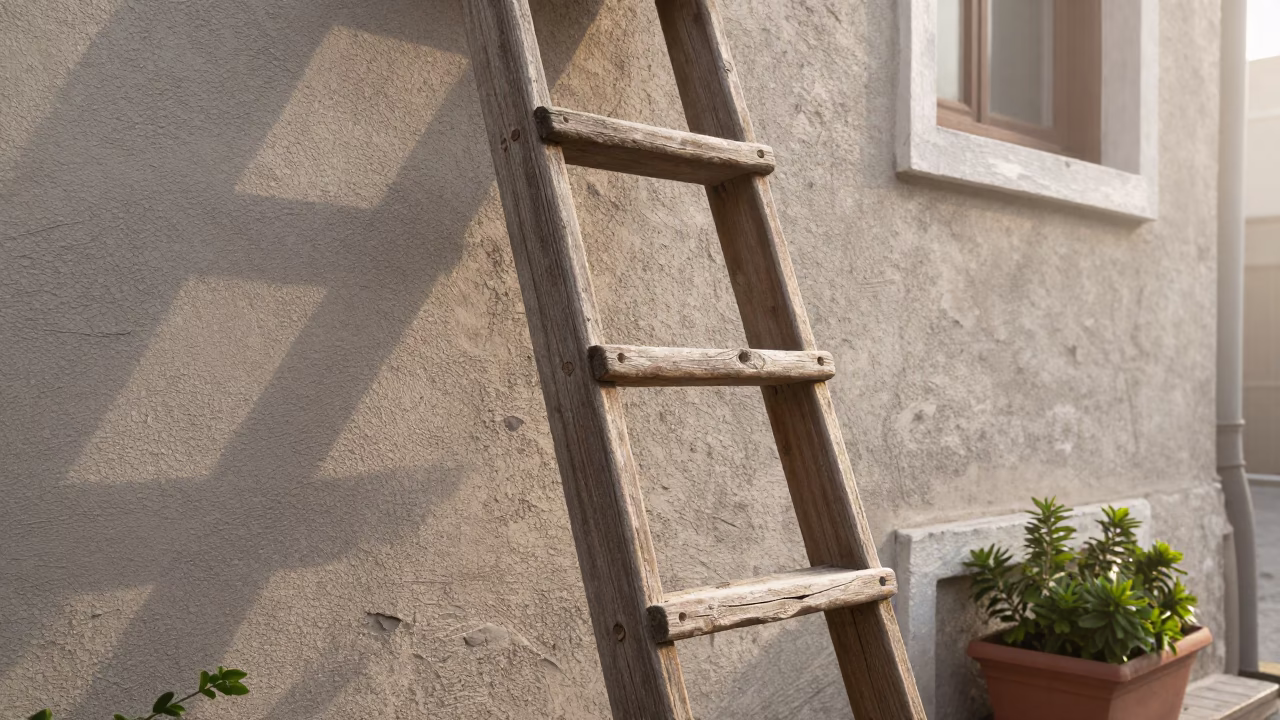 Wooden Ladder in Istanbul in in Istanbul, Turkey