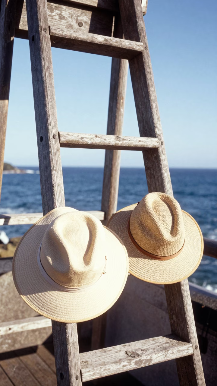 Wooden Ladder in Sydney at Late Morning Light in in Sydney, New South Wales, Australia