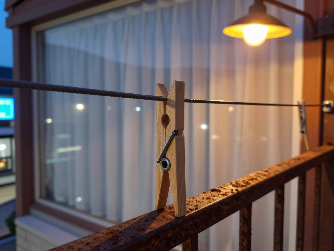 Wooden Laundry Pin in Busan in in Busan, South Korea