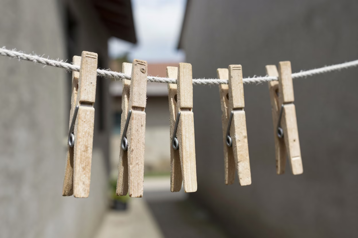 Wooden Laundry Pins in Medellin in in Medellin, Colombia