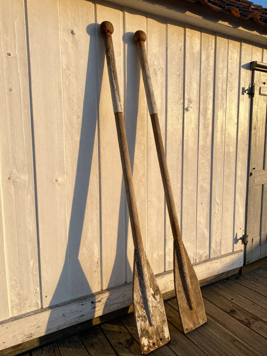 Wooden Oars in Copenhagen in in Copenhagen, Denmark