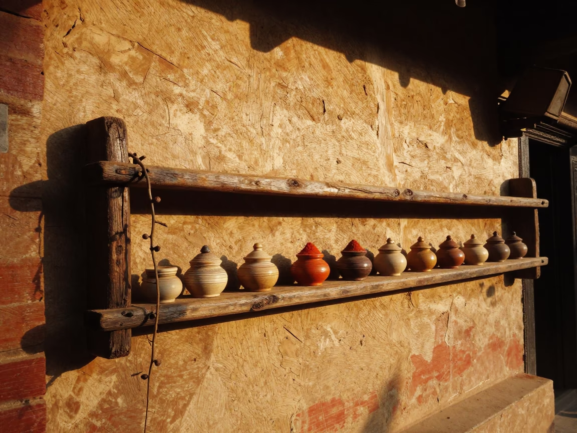 Wooden Peg Rail in Kathmandu in in Kathmandu, Nepal
