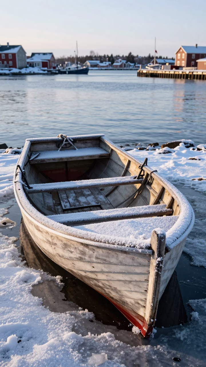 Wooden Rowboat in Halifax in in Halifax, Nova Scotia, Canada