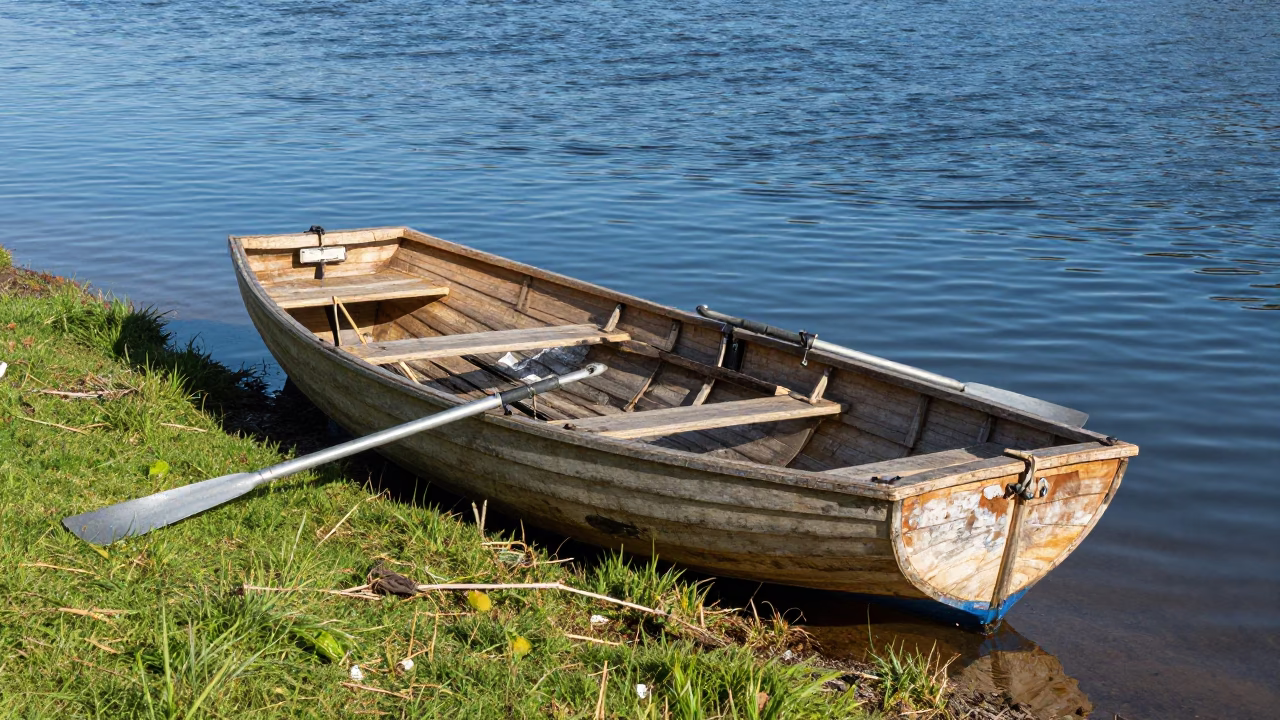 Wooden Rowing Boat in Hobart in in Hobart, Australia