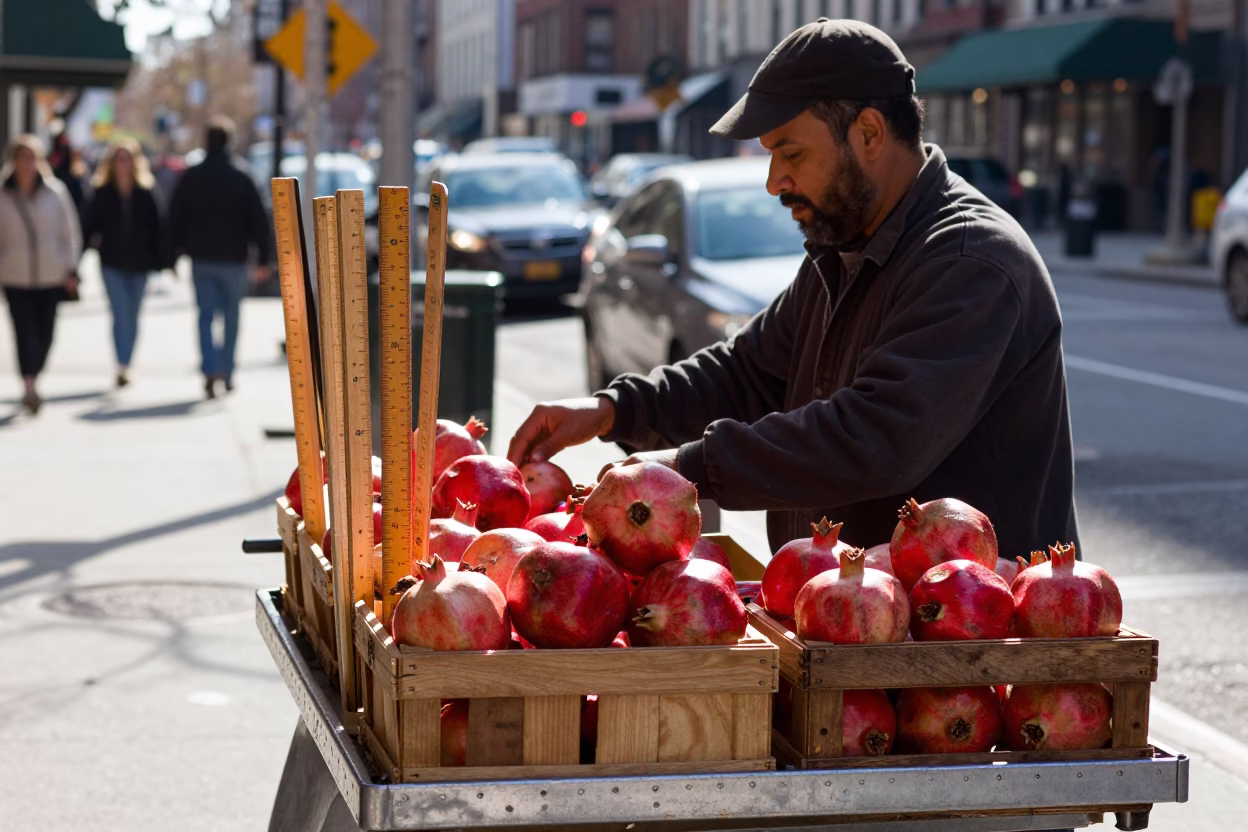 Wooden Rulers in New York at The Early Afternoon Light in in New York, New York, United States