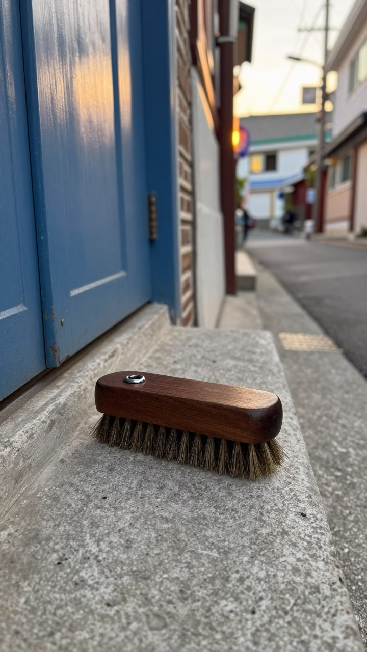 Wooden Shoe Brush in Busan in in Busan, South Korea