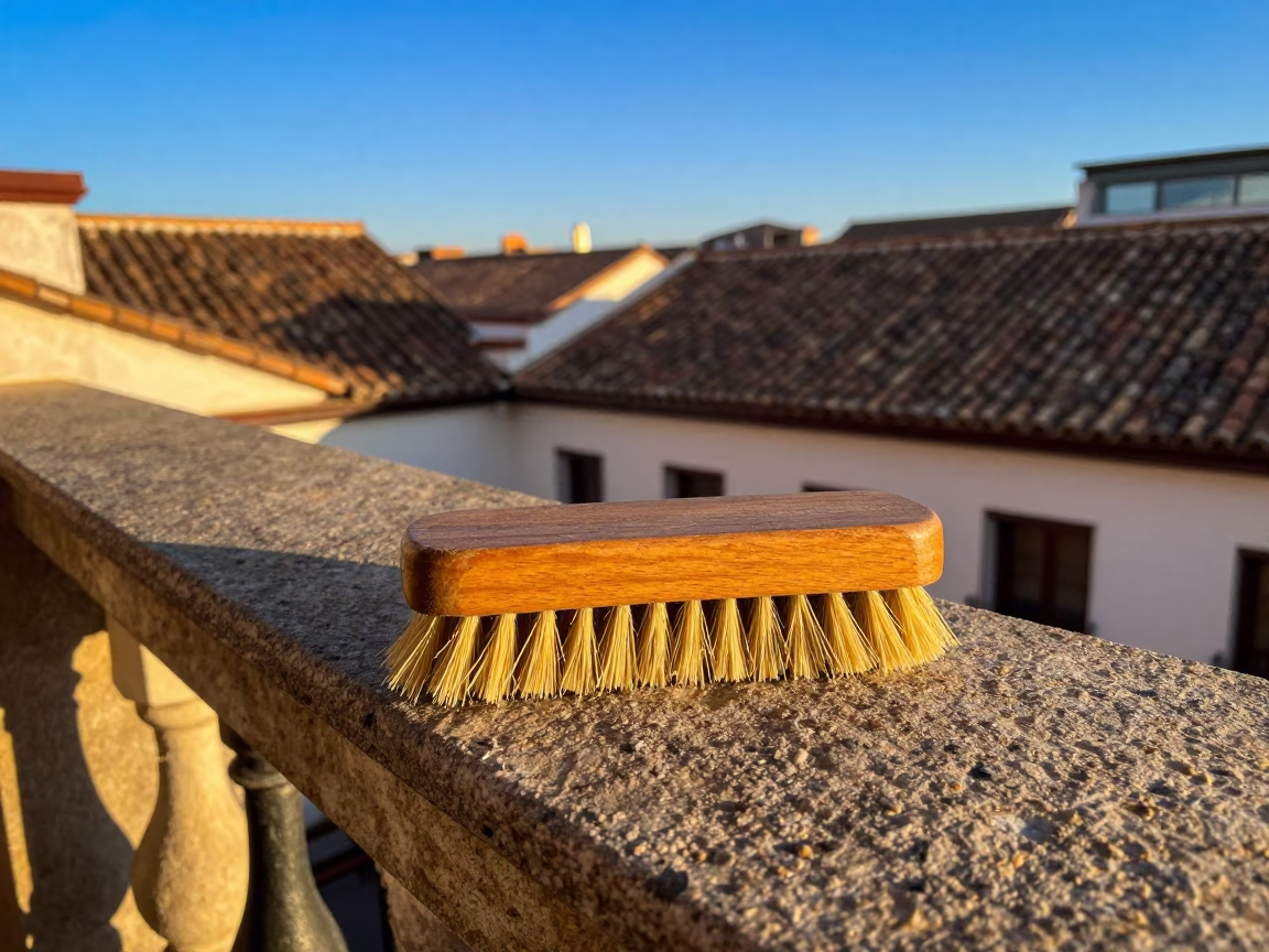 Wooden Shoe Brush in Madrid in in Madrid, Spain