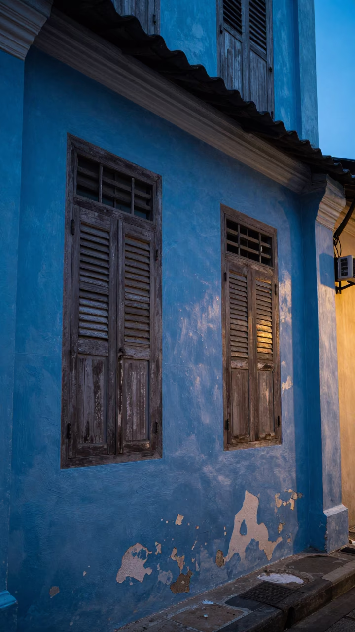 Wooden Shutters in George Town in in George Town, Malaysia