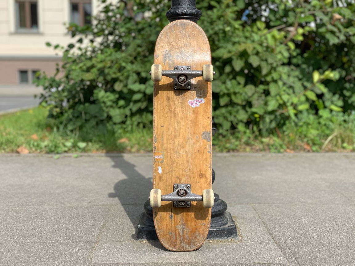 Wooden Skateboard in Berlin in in Berlin, Germany