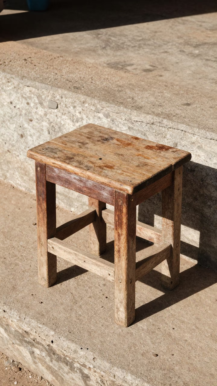 Wooden Stool in Dakar in in Dakar, Senegal