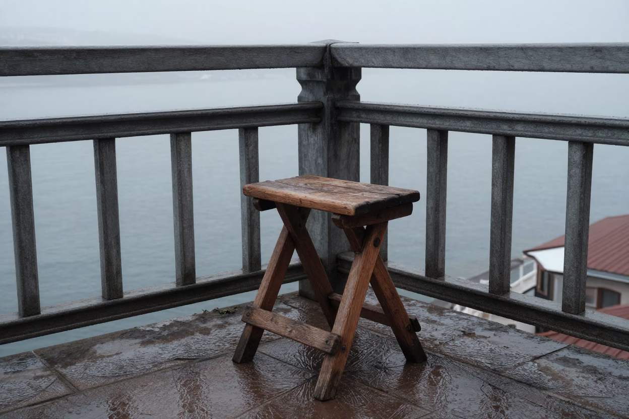 Wooden Stool in Istanbul in in Istanbul, Turkey