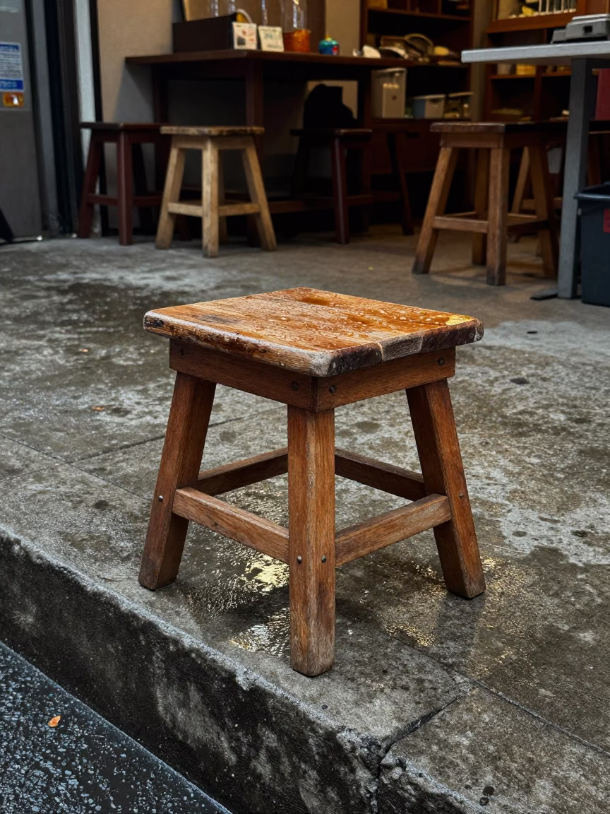 Wooden Stool in Kuala Lumpur in in Kuala Lumpur, Malaysia