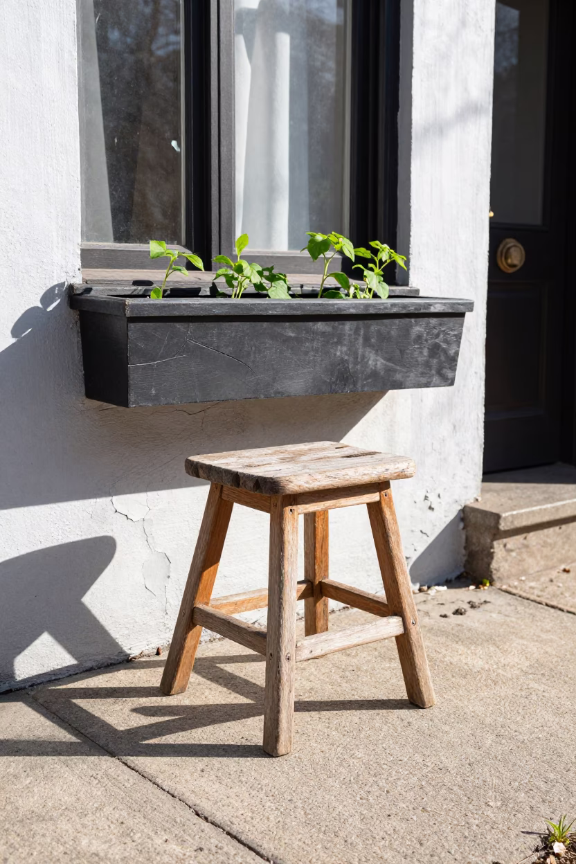 Wooden Stool in Philadelphia in in Philadelphia, United States
