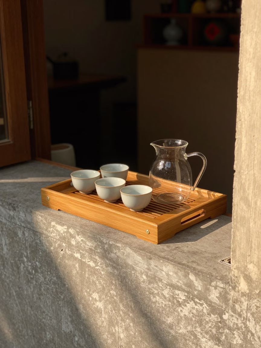 Wooden Tea Tray in Hanoi in in Hanoi, Vietnam