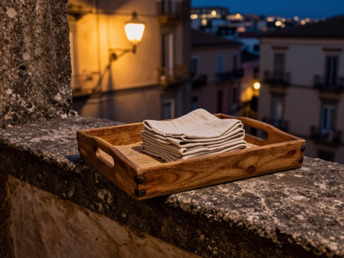 Wooden Tray in Naples in in Naples, Italy