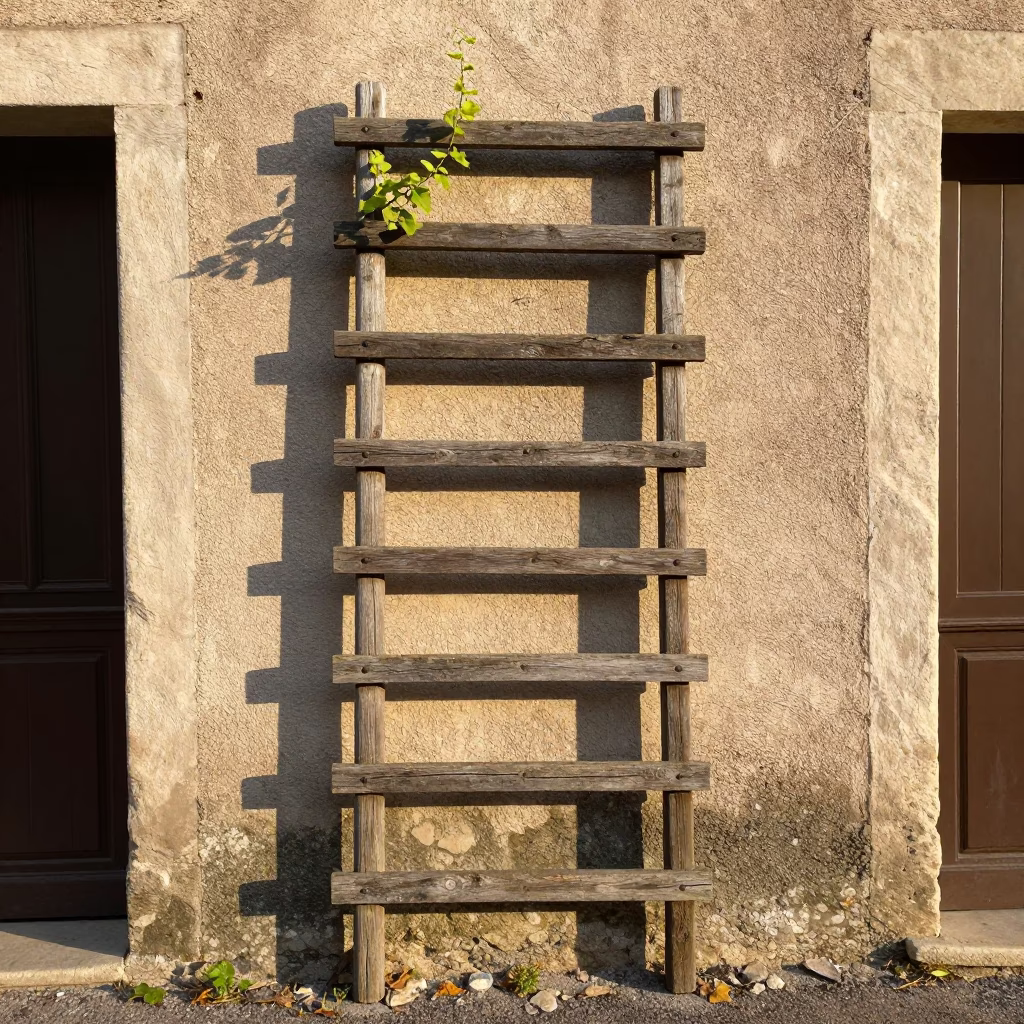 Wooden Vine Trellis in Lyon in in Lyon, France