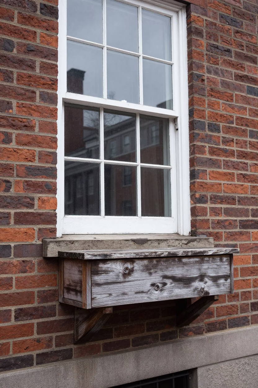 Wooden Window Box in Boston in in Boston, United States