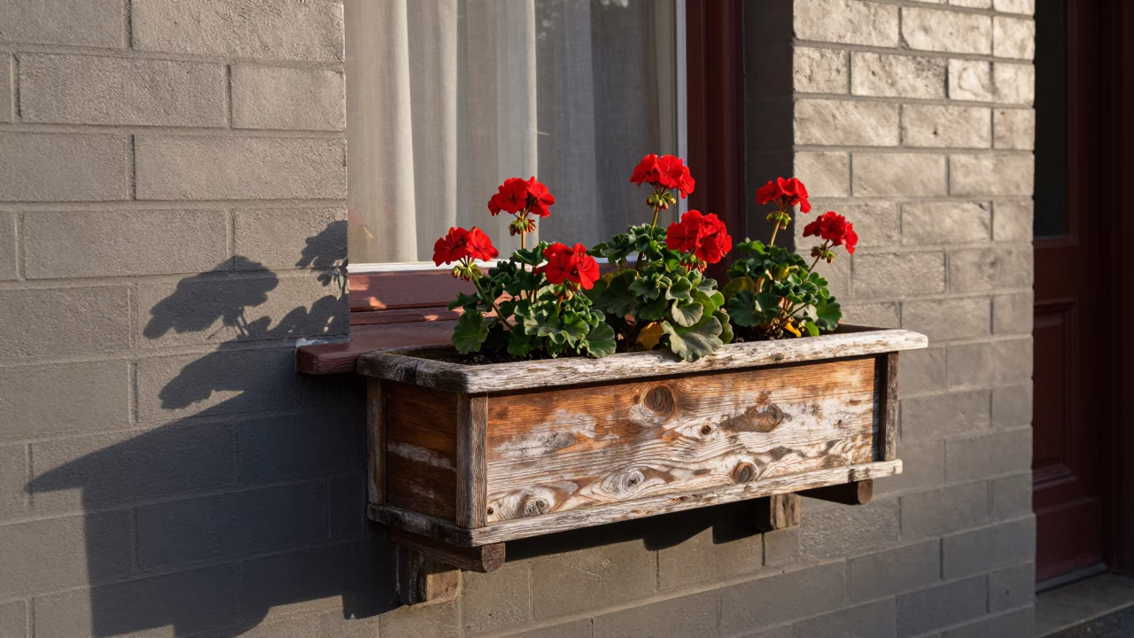 Wooden Window Box in Melbourne in in Melbourne, Australia