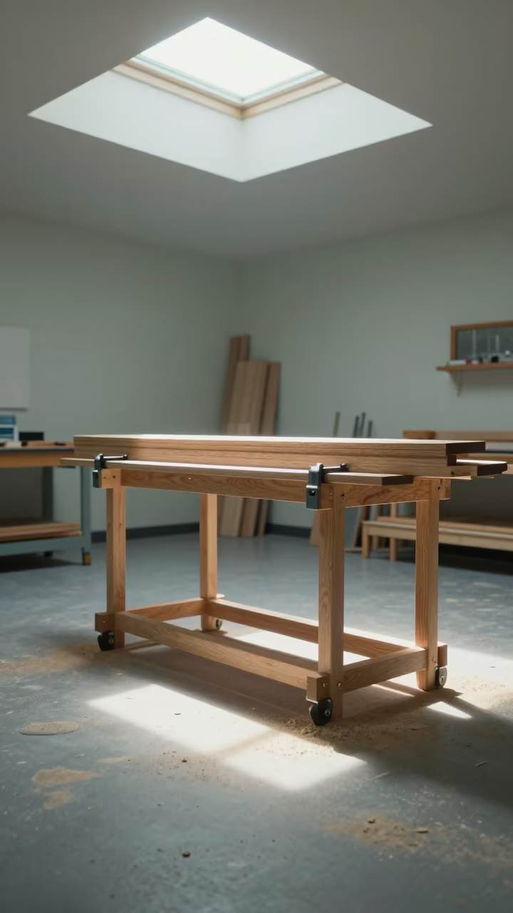 Woodshop Clamp Rack in Yola School Lab in in a school laboratory in Yola