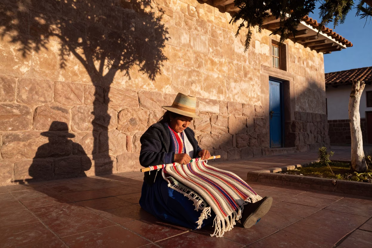 Wool Blanket in Cusco in in Cusco, Peru