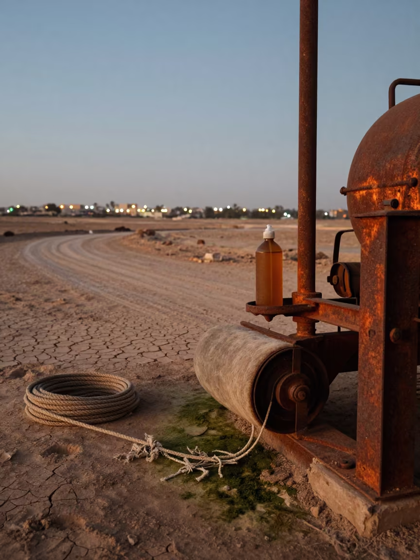 Wool Press Corner Nile Delta Feedlot Evening in along a feedlot lane in the Nile Delta
