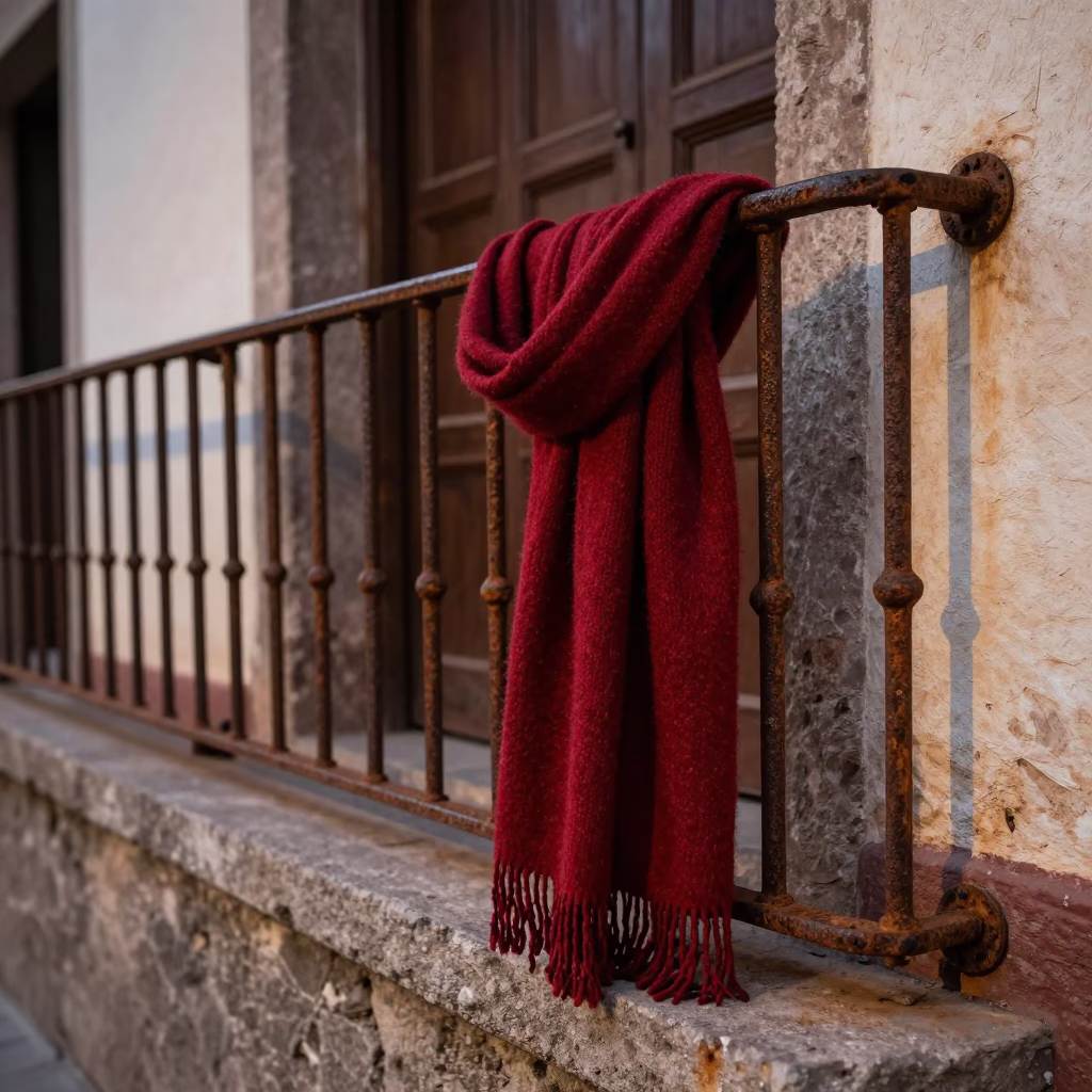 Wool Scarf in La Paz in in La Paz, Bolivia