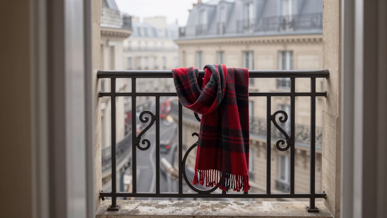 Wool Scarf in Paris in in Paris, France