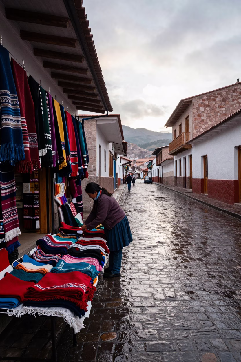 Woolen Goods in La Paz in in La Paz, Bolivia