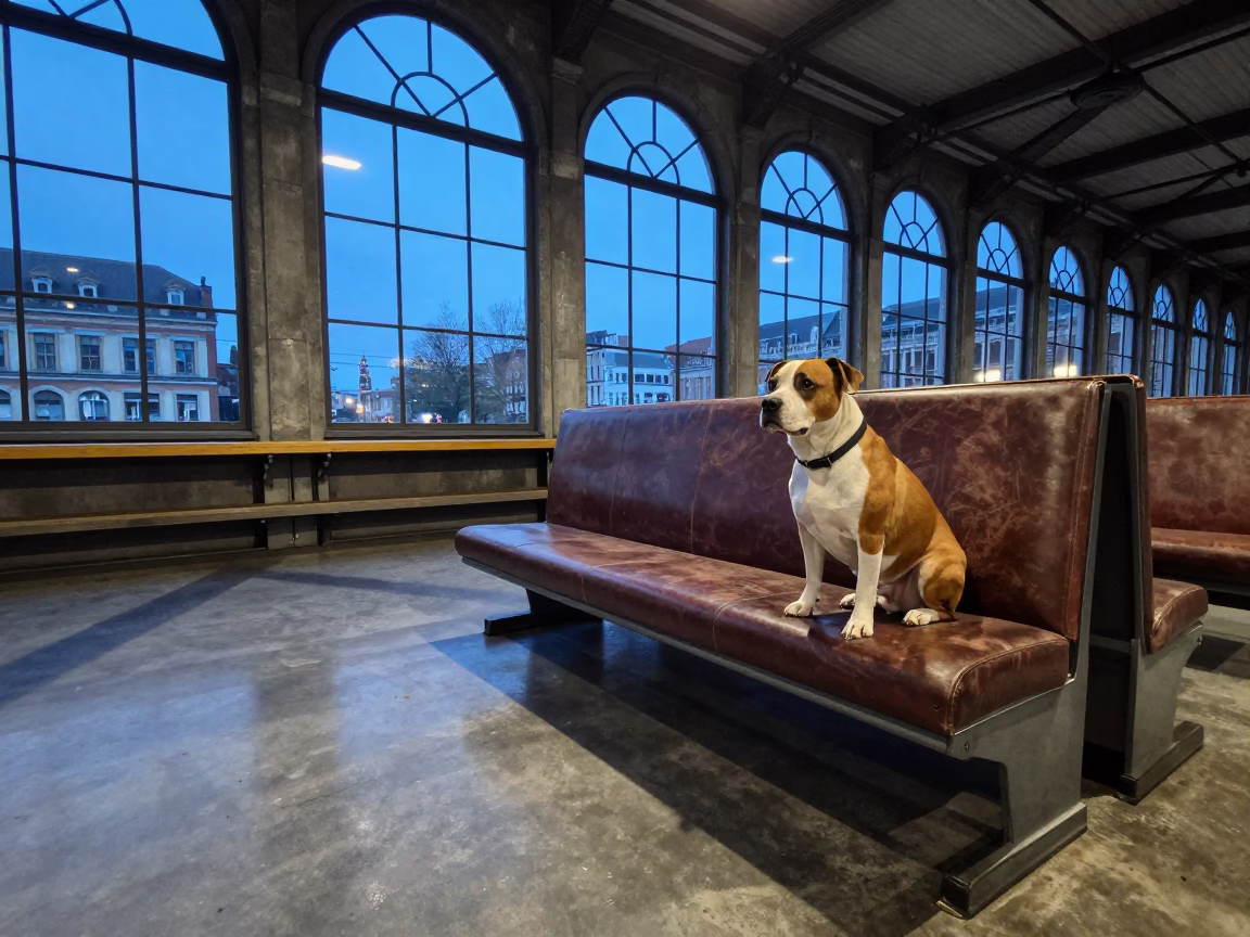 Workbench at Blue Hour in in Brussels, Belgium