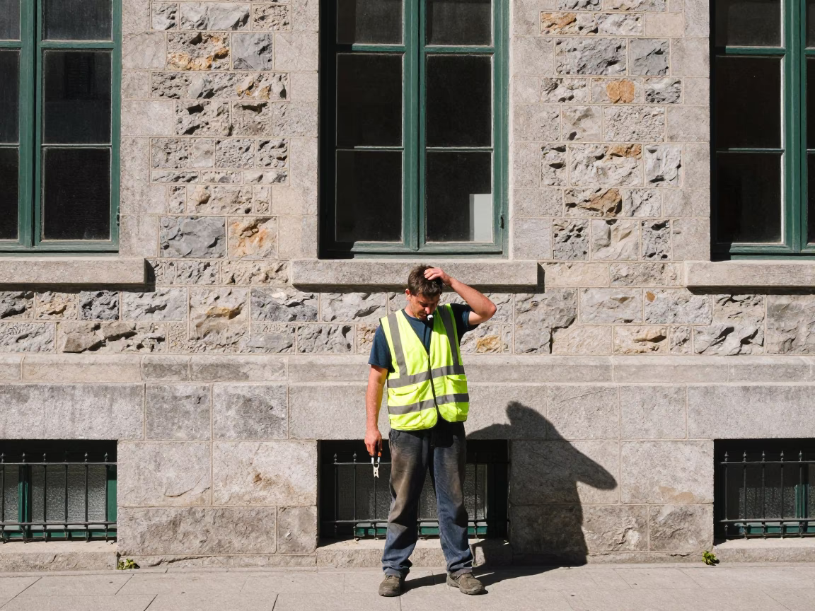 Worker in Quebec City in in Quebec City, Quebec, Canada