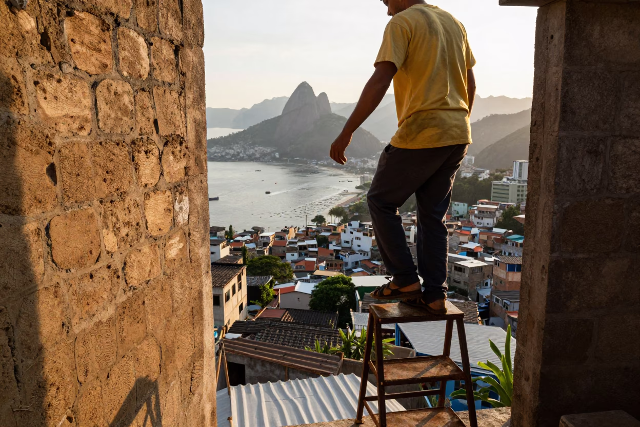 Worker in Rio De Janeiro in in Rio de Janeiro, Brazil