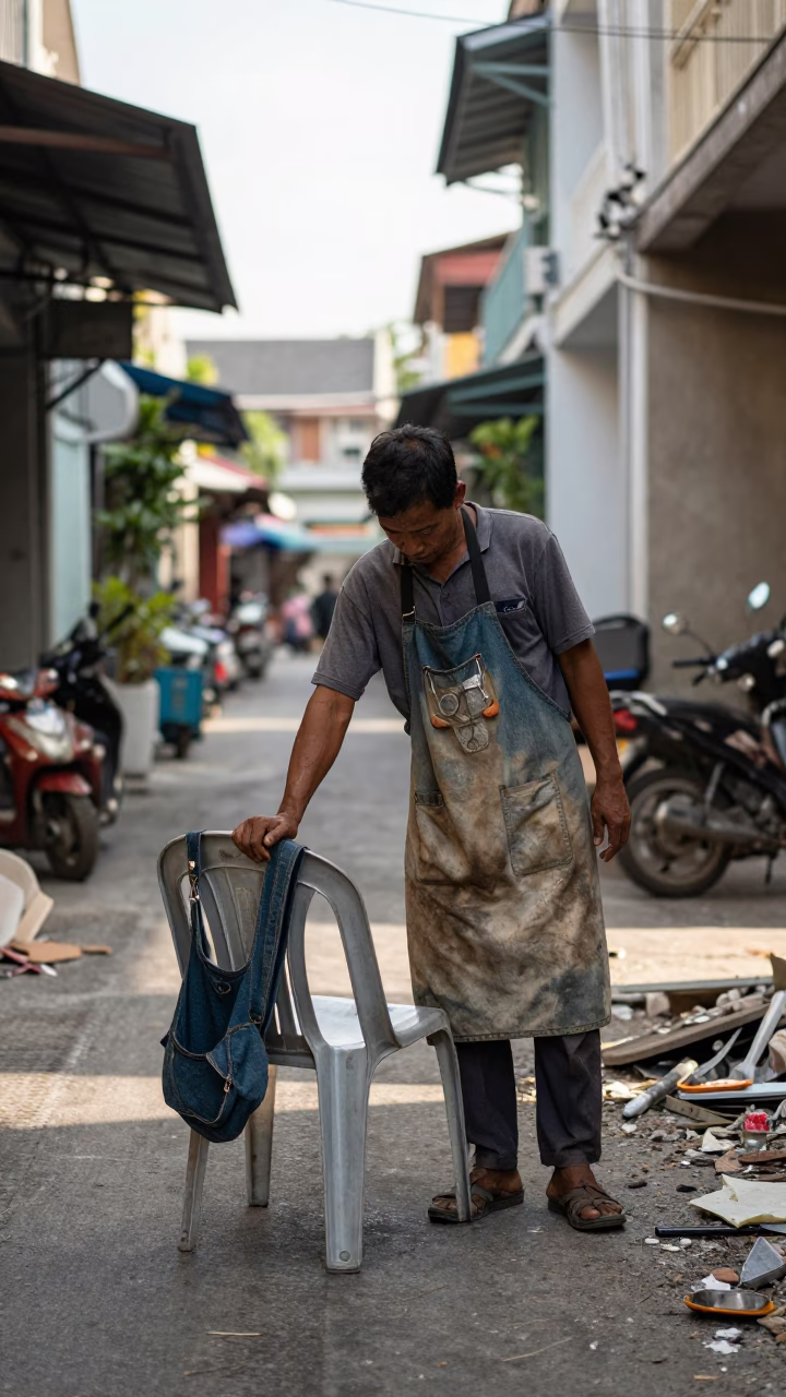 Worker's Break in Phuket in in Phuket, Thailand