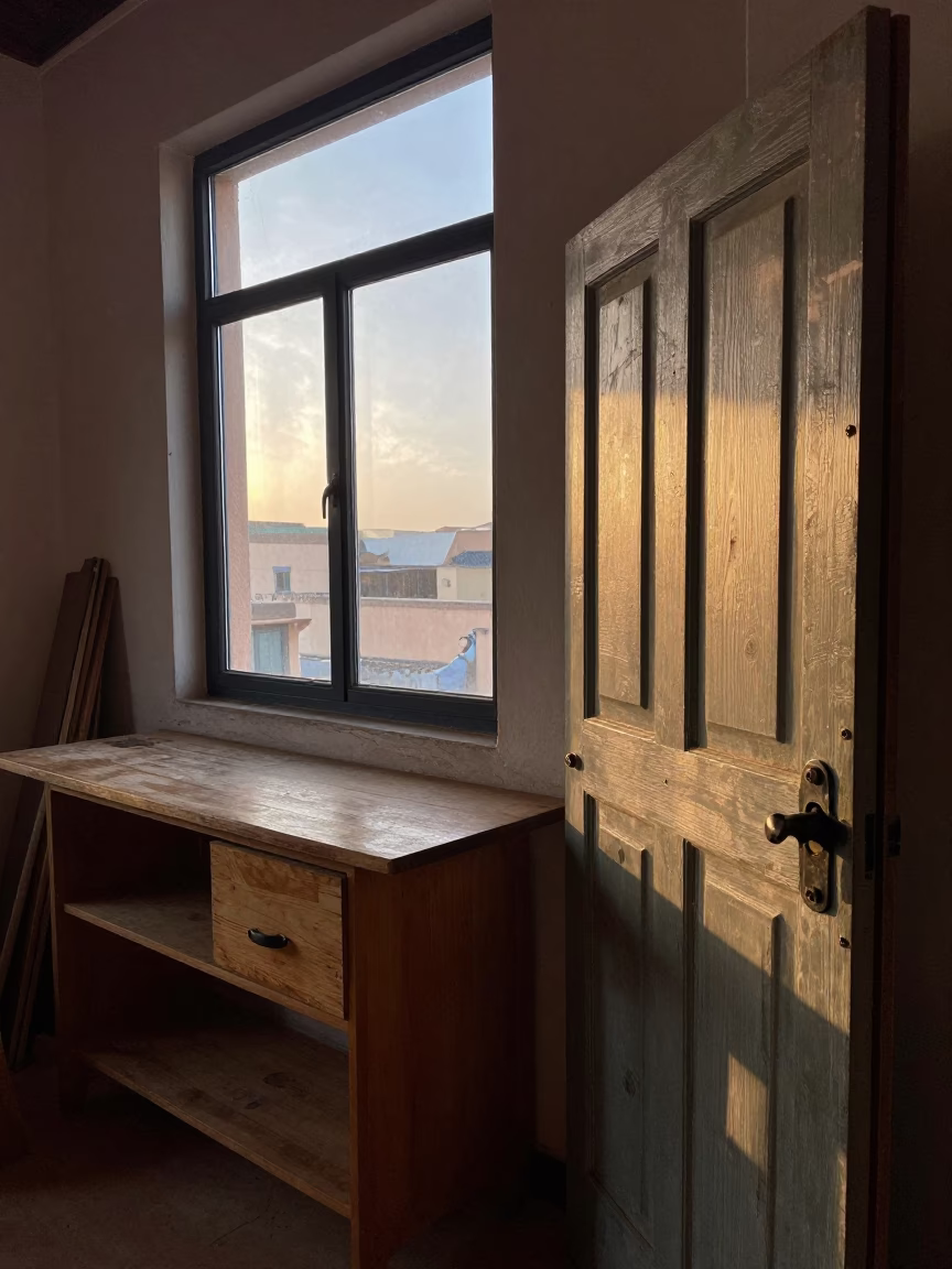 Workshop Interior in Fez at First Light Of Dawn in in Fez, Morocco