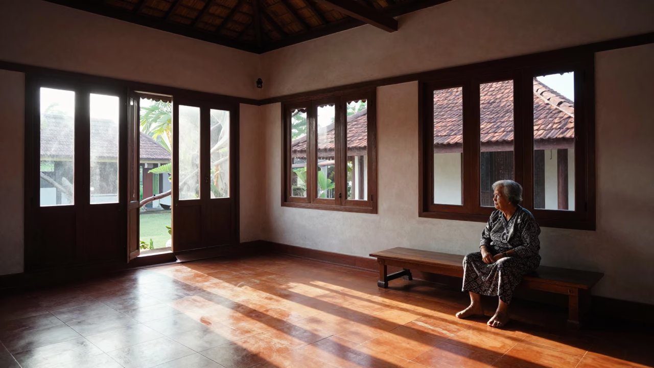 Workshop Interior in Yogyakarta at As First Light Reaches The Scene in in Yogyakarta, Indonesia