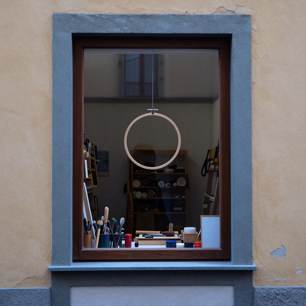 Workshop Window in Florence in in Florence, Italy