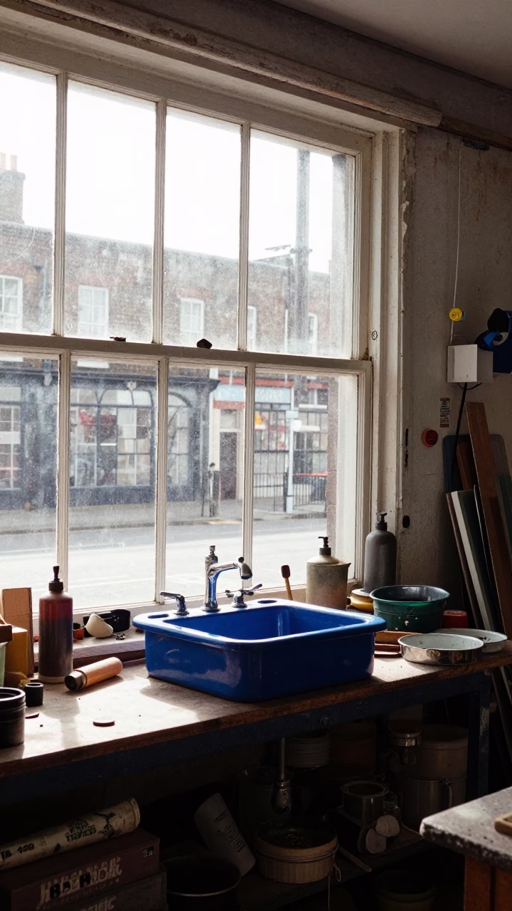 Workshop Window in Liverpool in in Liverpool, United Kingdom