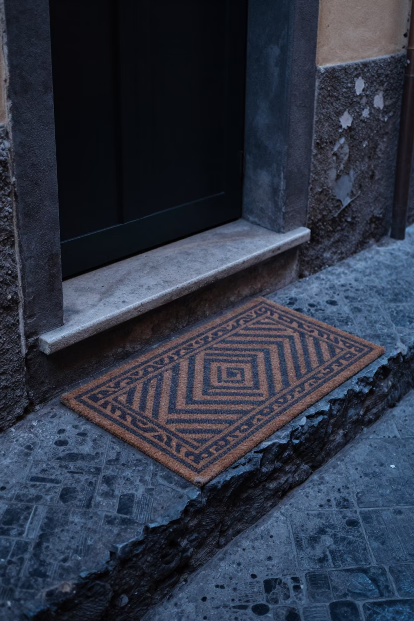 Worn Doormat in Naples in in Naples, Italy