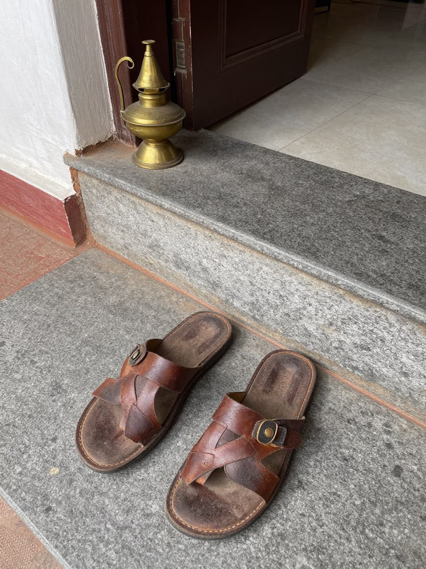 Worn Leather Chappals in Chennai in in Chennai, India