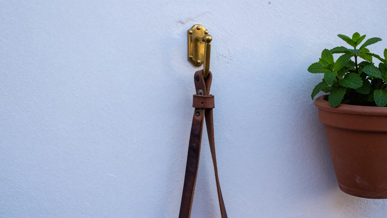 Worn Leather Strap in Casablanca in in Casablanca, Morocco