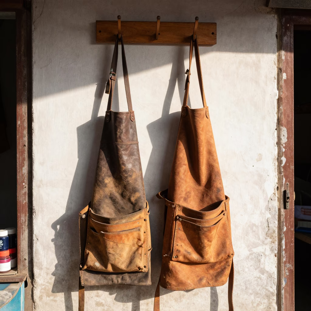 Worn Leather Tool Aprons in Delhi in in Delhi, India