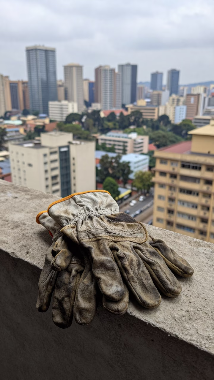 Worn Leather Work Gloves in Johannesburg in in Johannesburg, South Africa