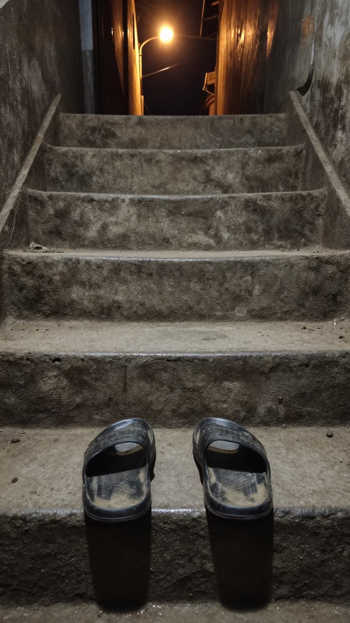 Worn Rubber Chappals in Mumbai in in Mumbai, India