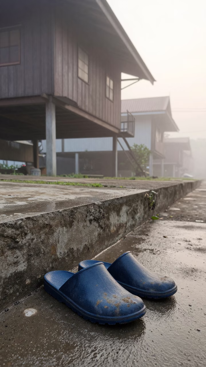 Worn Rubber Slippers in Bangkok in in Bangkok, Thailand