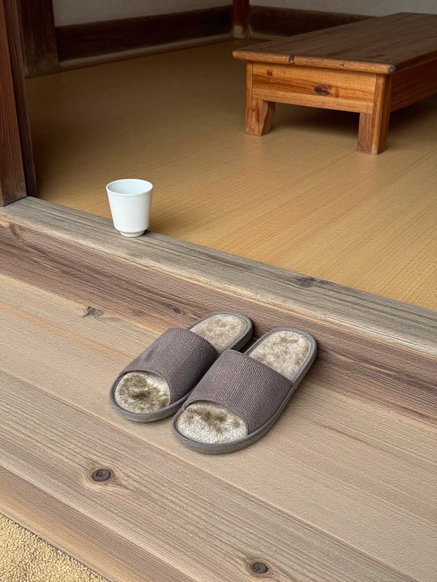 Worn Slippers in Seoul in in Seoul, South Korea