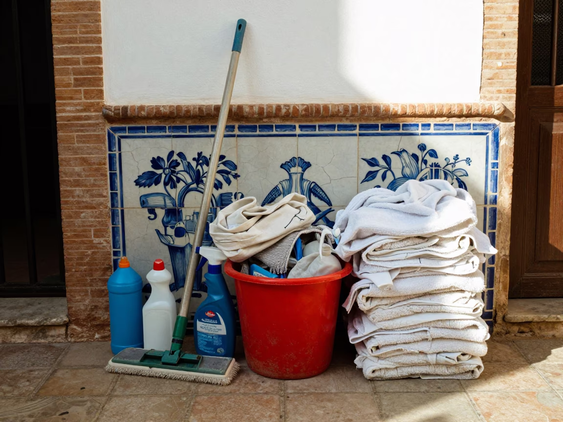 Worn Textiles in Seville in in Seville, Spain