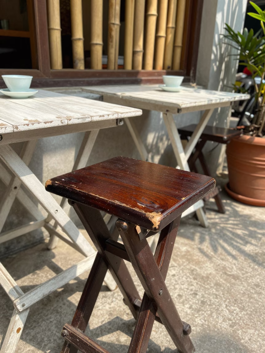 Worn Varnish in Hanoi in in Hanoi, Vietnam