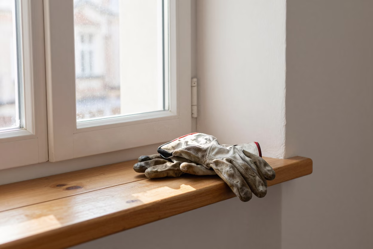 Worn Work Gloves in Berlin in in Berlin, Germany