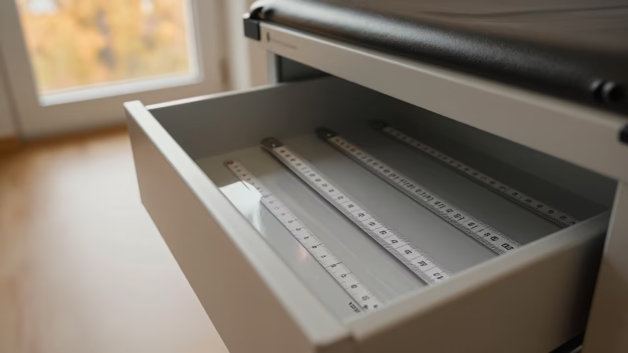 Wound Photo Ruler Drawer in Autumn Light in inside a rehabilitation gym in Mallawi